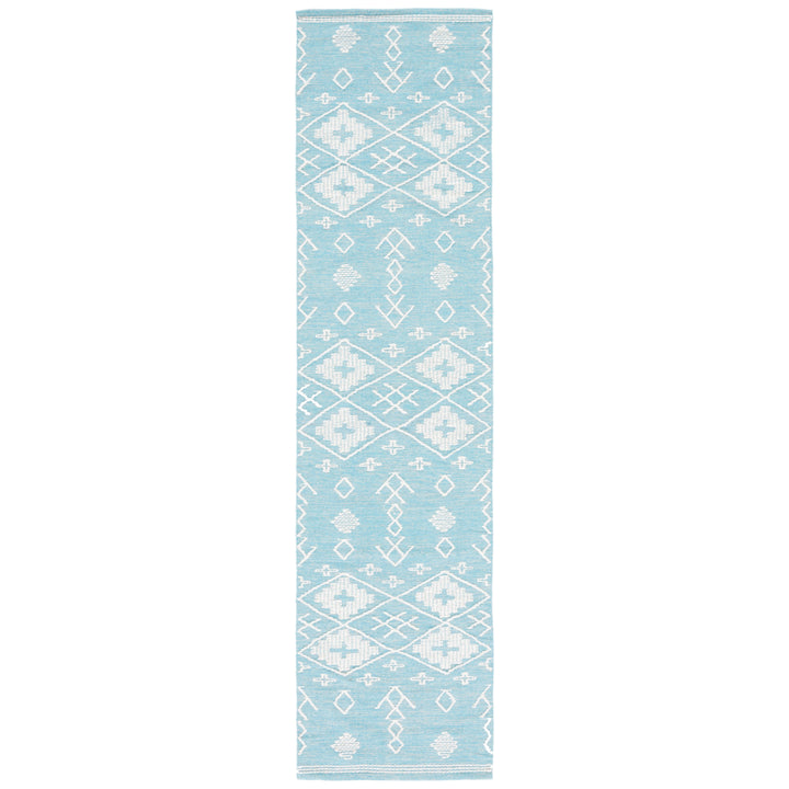 SAFAVIEH Kilim KLM851K Handwoven Teal / Ivory Rug Image 5