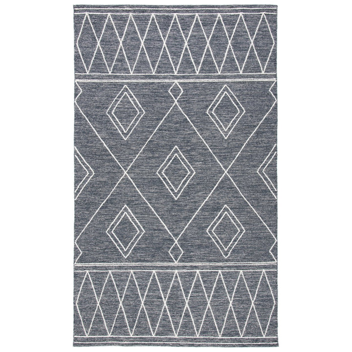 SAFAVIEH Kilim KLM852H Handwoven Charcoal / Ivory Rug Image 1