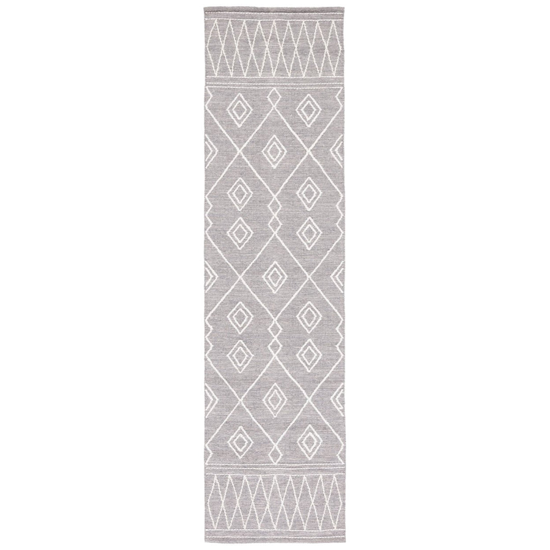 SAFAVIEH Kilim KLM852F Handwoven Grey / Ivory Rug Image 1