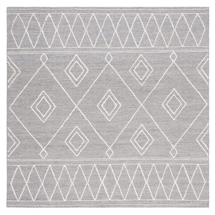 SAFAVIEH Kilim KLM852F Handwoven Grey / Ivory Rug Image 1