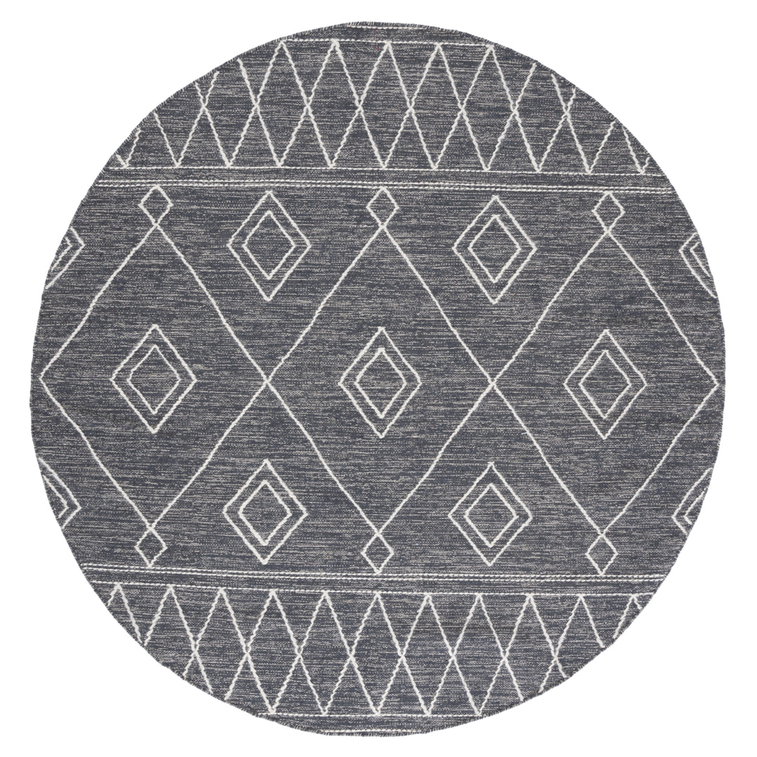 SAFAVIEH Kilim KLM852H Handwoven Charcoal / Ivory Rug Image 4