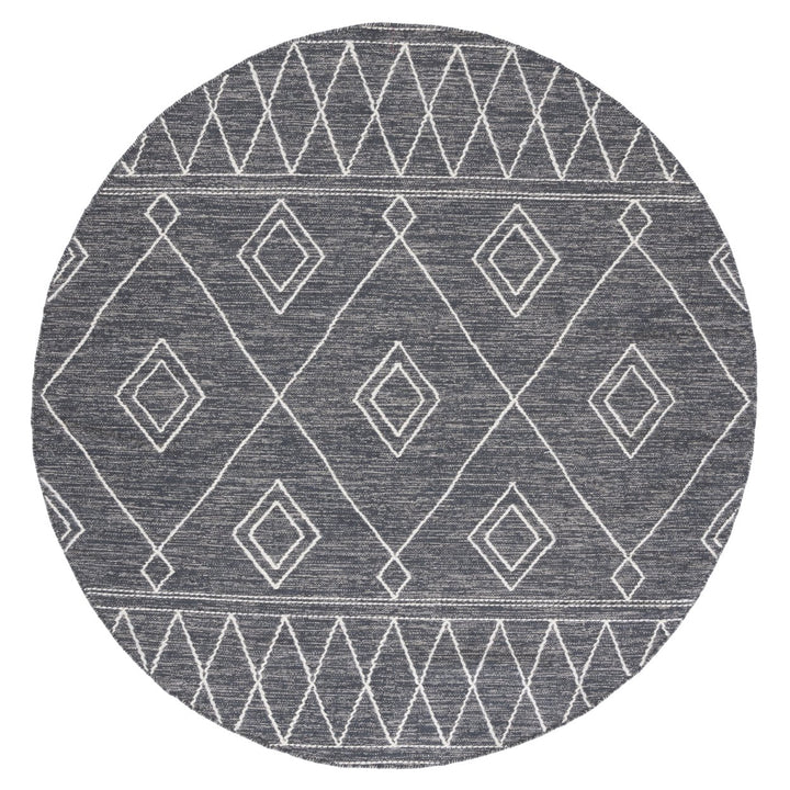 SAFAVIEH Kilim KLM852H Handwoven Charcoal / Ivory Rug Image 1