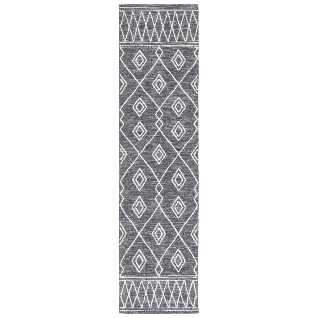 SAFAVIEH Kilim KLM852H Handwoven Charcoal / Ivory Rug Image 5