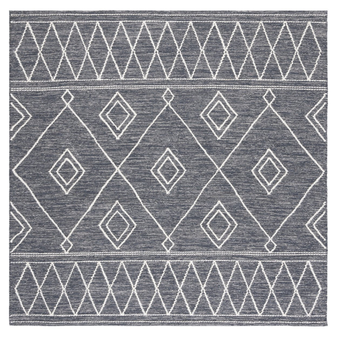 SAFAVIEH Kilim KLM852H Handwoven Charcoal / Ivory Rug Image 1