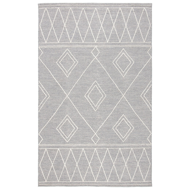 SAFAVIEH Kilim KLM852F Handwoven Grey / Ivory Rug Image 10