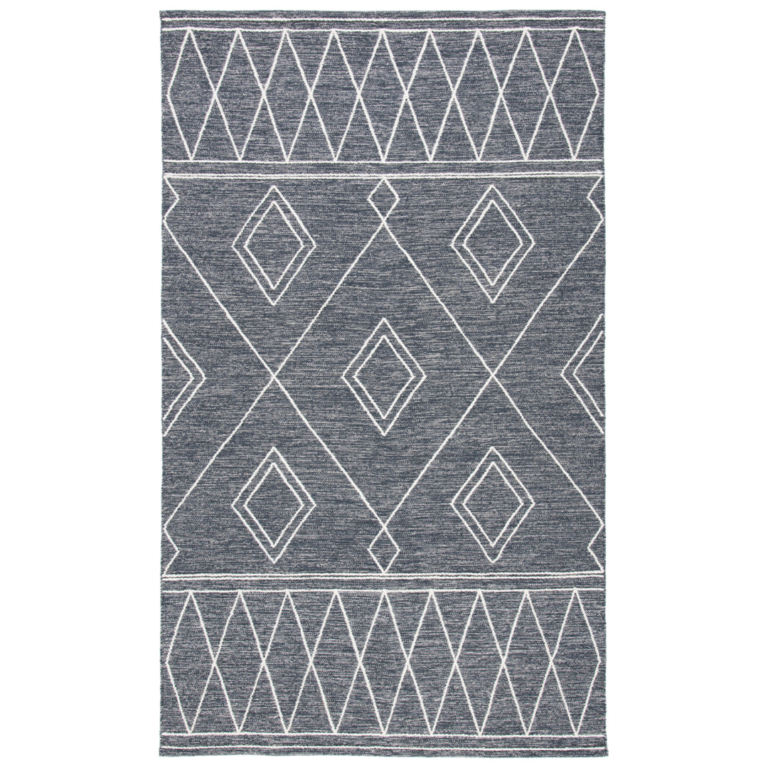 SAFAVIEH Kilim KLM852H Handwoven Charcoal / Ivory Rug Image 10