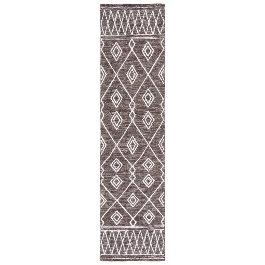 SAFAVIEH Kilim KLM852T Handwoven Brown / Ivory Rug Image 1