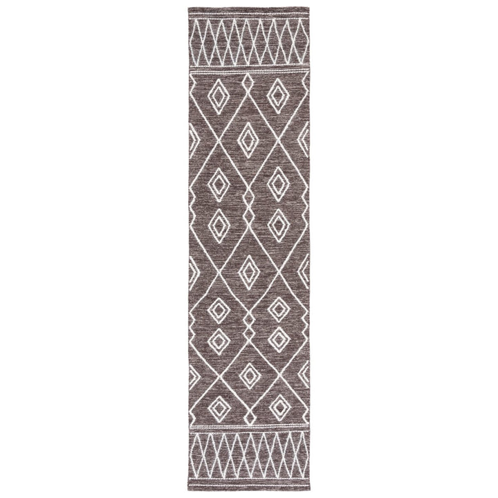 SAFAVIEH Kilim KLM852T Handwoven Brown / Ivory Rug Image 1