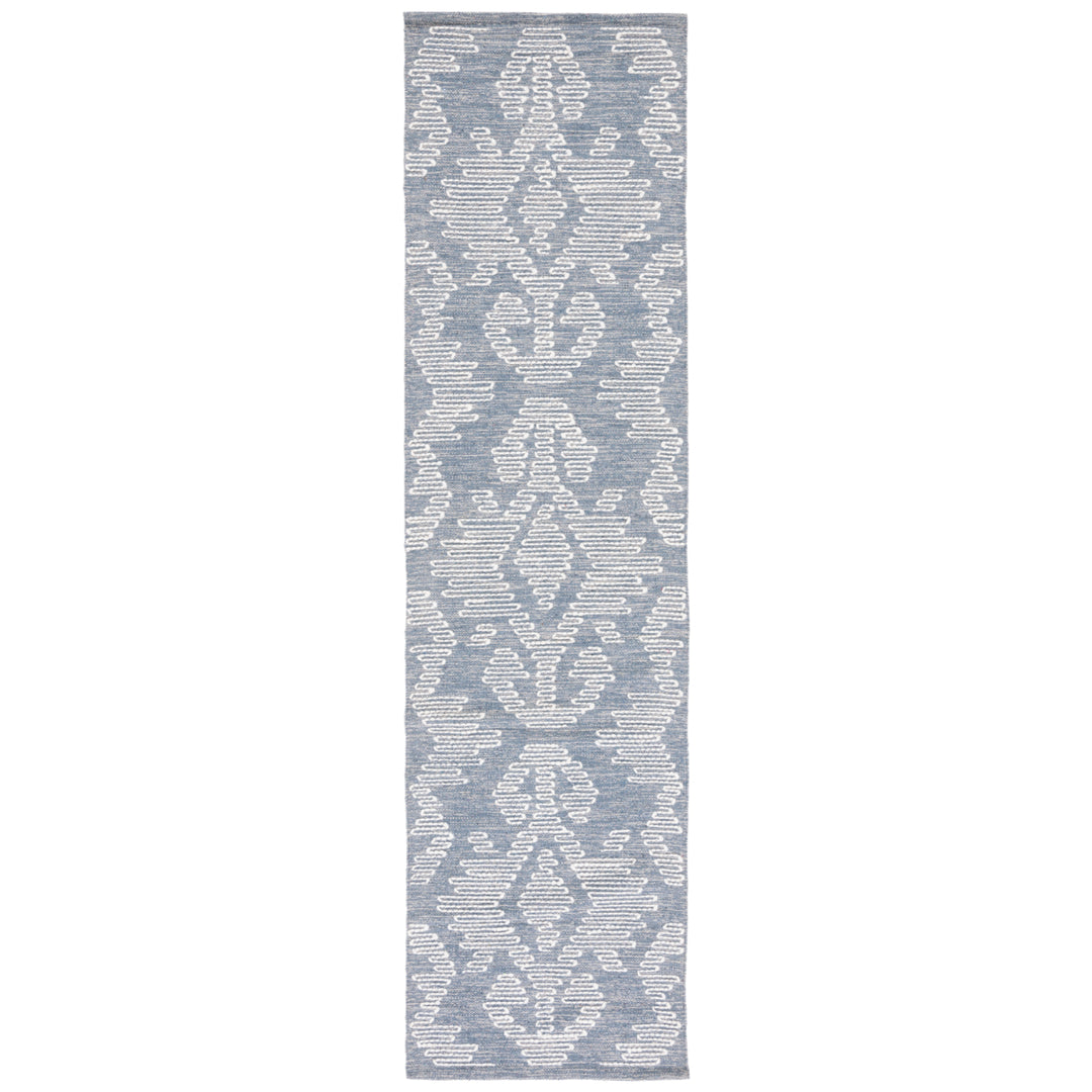 SAFAVIEH Kilim KLM853M Handwoven Blue / Ivory Rug Image 5