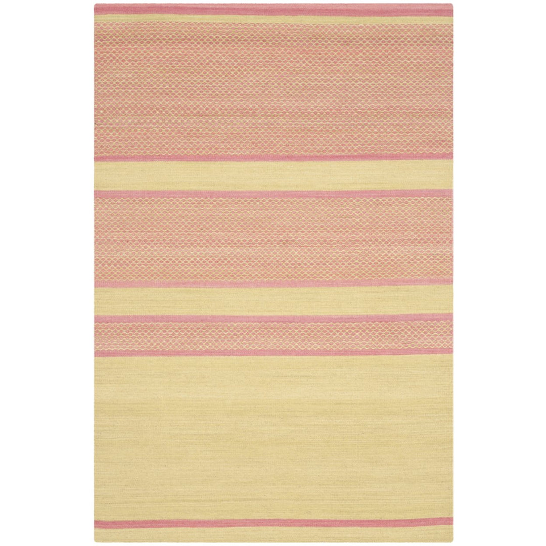 SAFAVIEH Kilim KLM952E Handwoven Lime / Pink Rug Image 1