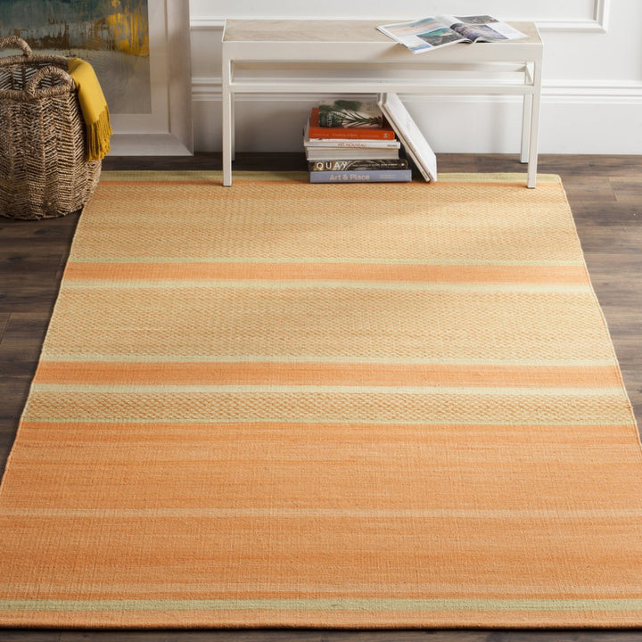 SAFAVIEH Kilim KLM952D Handwoven Orange / Lime Rug Image 1