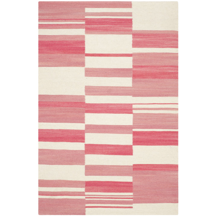 SAFAVIEH Kilim KLM953C Handwoven Pink / Ivory Rug Image 2