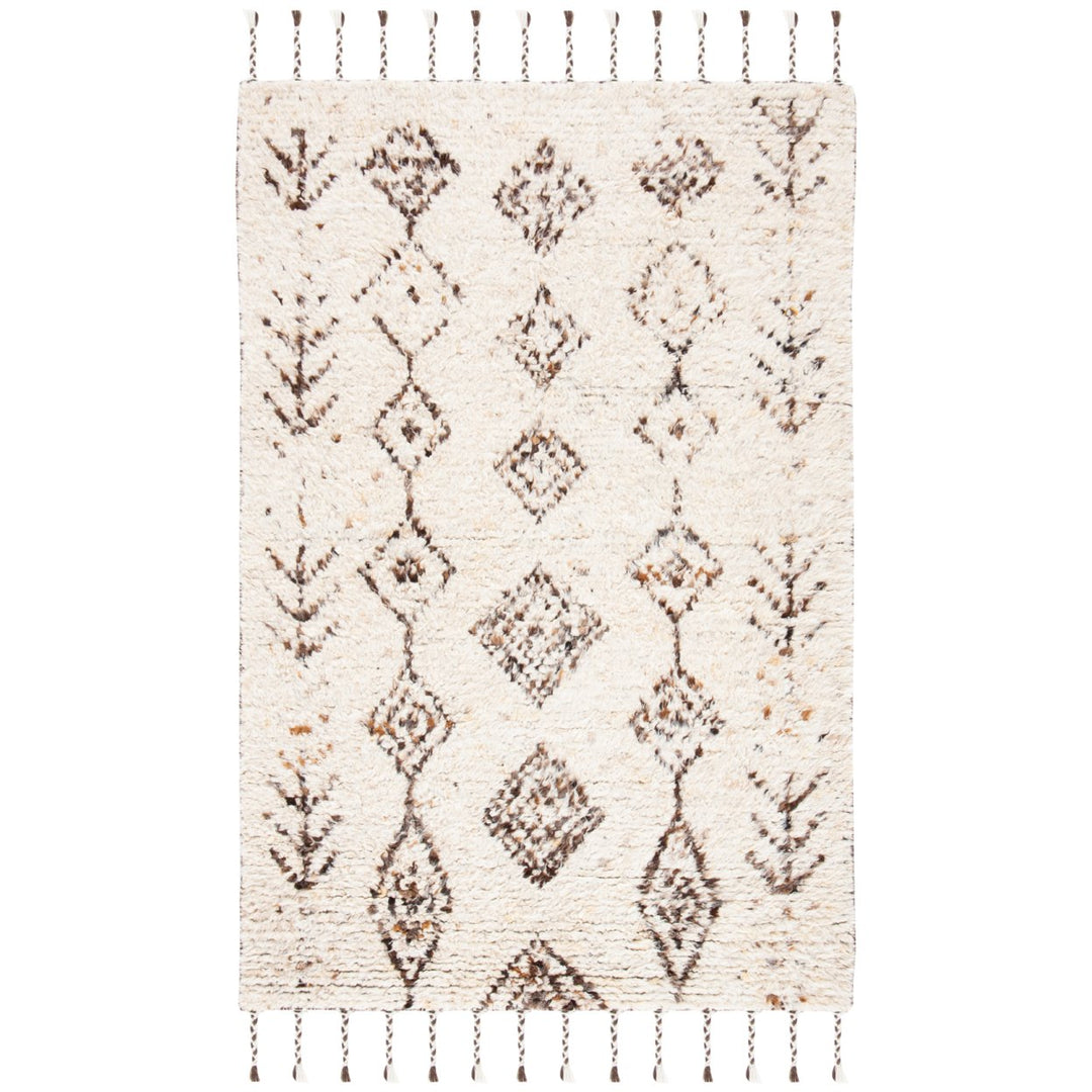 SAFAVIEH Kenya KNY115A Hand-knotted Ivory / Brown Rug Image 1