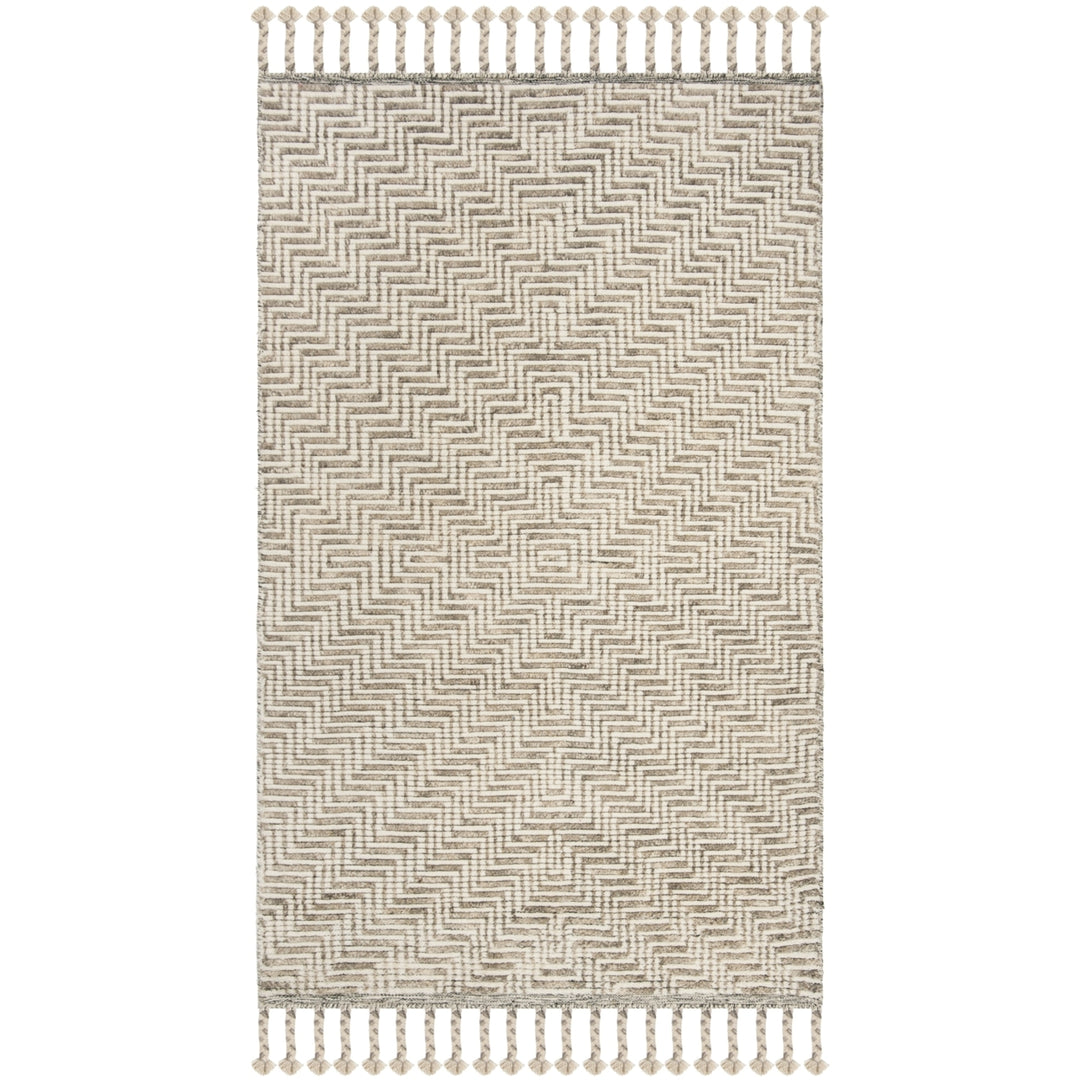 SAFAVIEH Kenya KNY150A Hand-knotted Ivory / Grey Rug Image 2