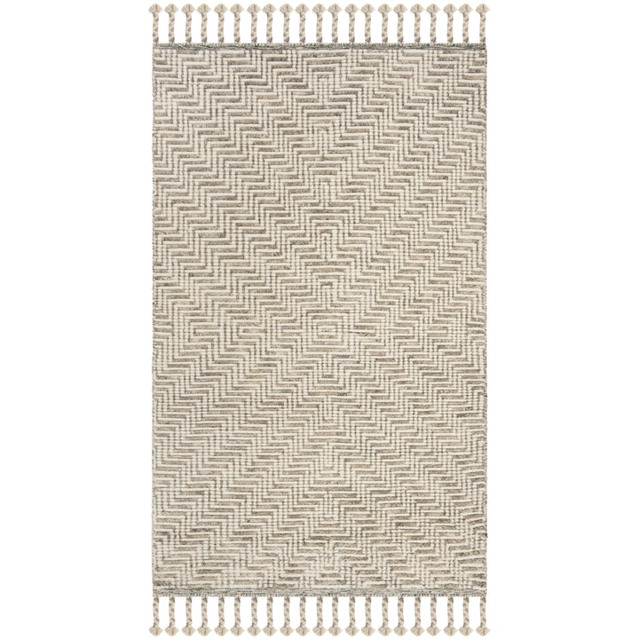 SAFAVIEH Kenya KNY150A Hand-knotted Ivory / Grey Rug Image 2