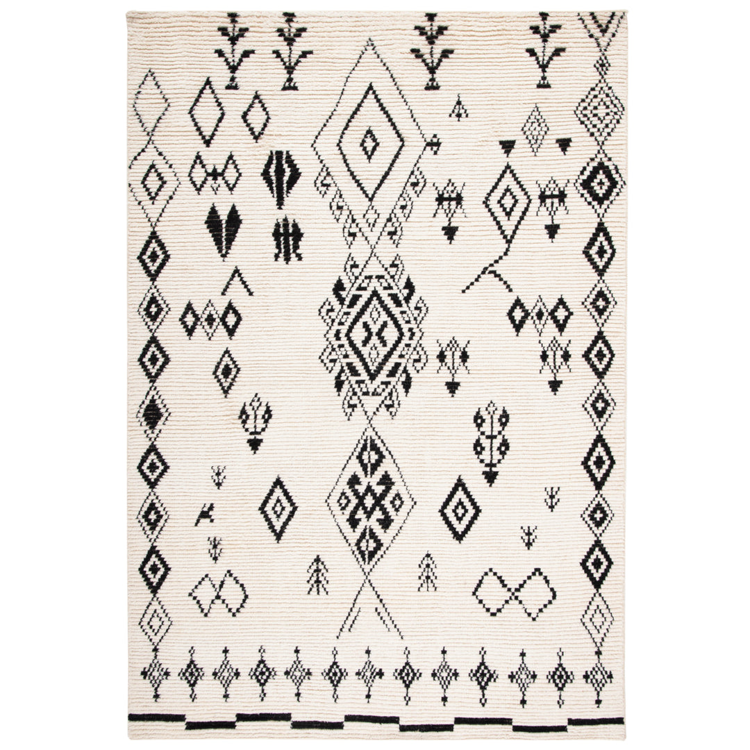 SAFAVIEH Kenya KNY176Z Hand-knotted Ivory / Black Rug Image 2