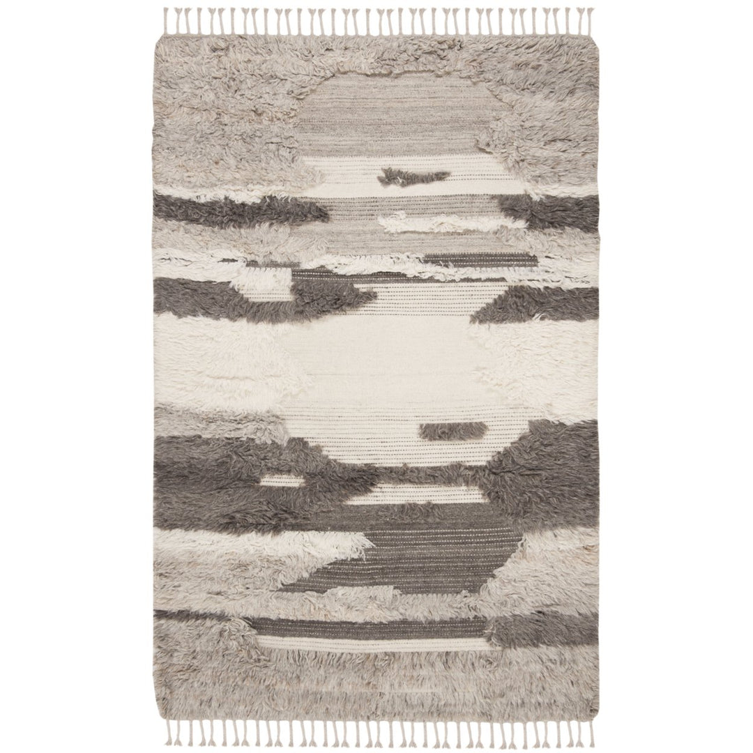 SAFAVIEH Kenya KNY224A Hand-knotted Ivory / Grey Rug Image 1