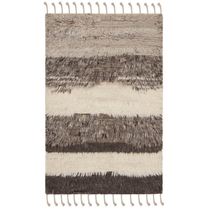 SAFAVIEH Kenya KNY226A Hand-knotted Ivory / Grey Rug Image 1