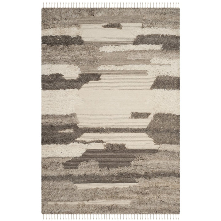 SAFAVIEH Kenya KNY224A Hand-knotted Ivory / Grey Rug Image 1