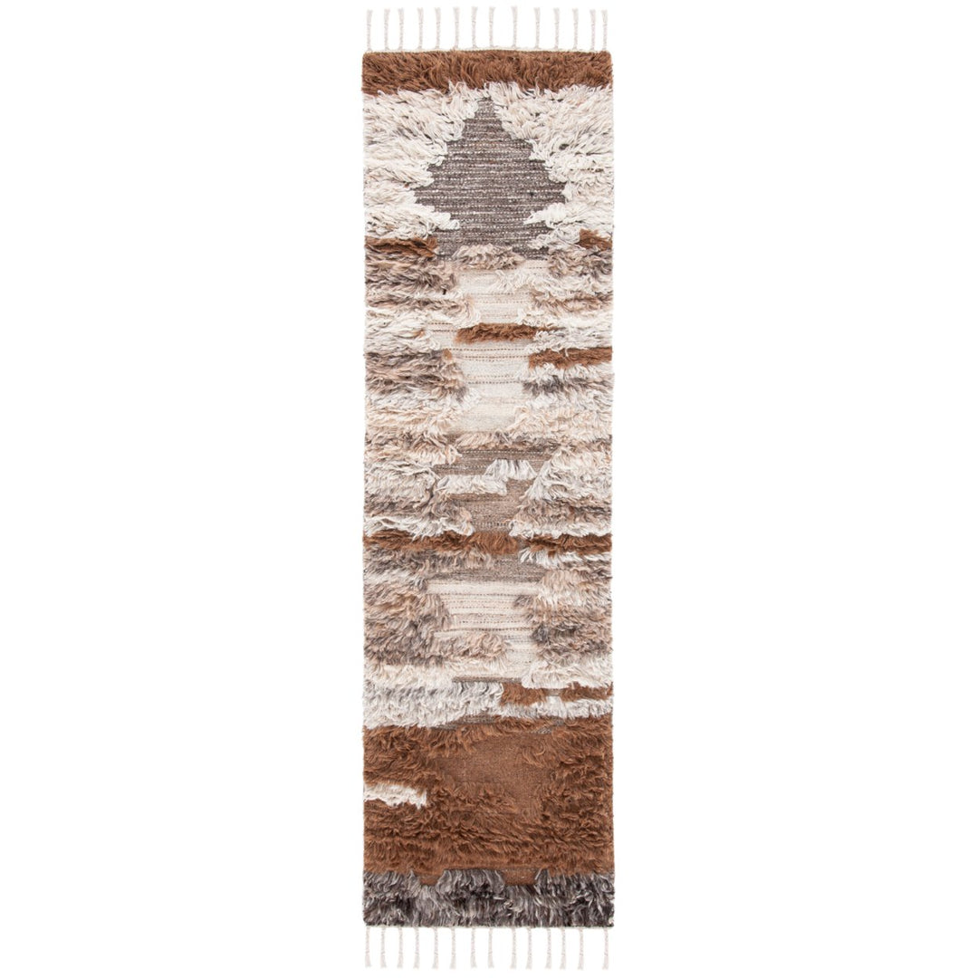 SAFAVIEH Kenya KNY225A Hand-knotted Grey / Brown Rug Image 1