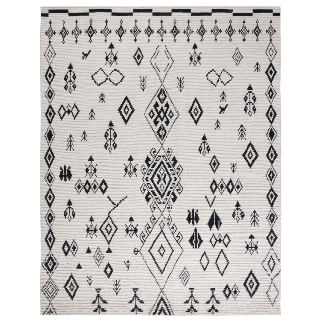 SAFAVIEH Kenya KNY176Z Hand-knotted Ivory / Black Rug Image 6