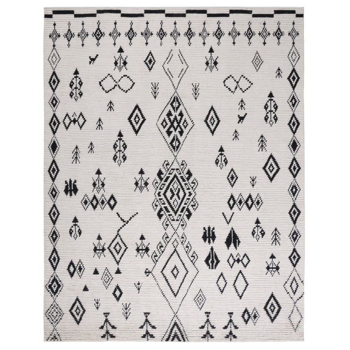 SAFAVIEH Kenya KNY176Z Hand-knotted Ivory / Black Rug Image 1