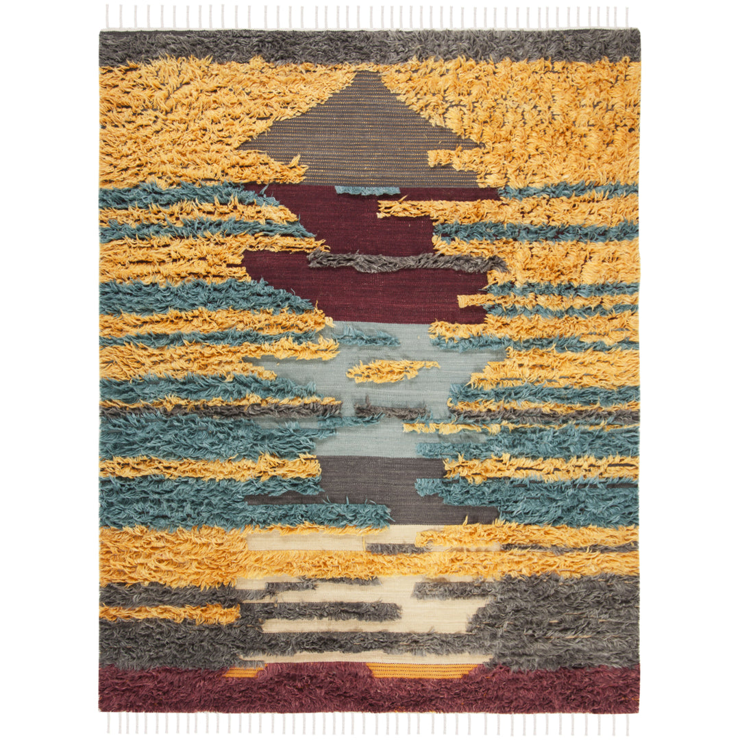 SAFAVIEH Kenya KNY230Q Hand-knotted Red / Gold Rug Image 1