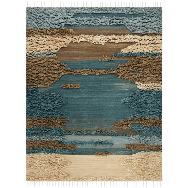 SAFAVIEH Kenya KNY228M Hand-knotted Blue / Beige Rug Image 1