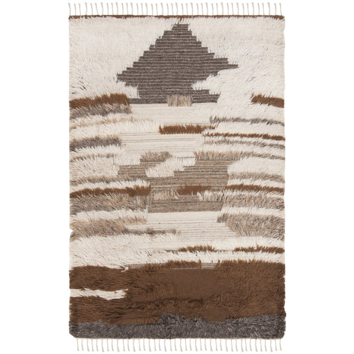 SAFAVIEH Kenya KNY225A Hand-knotted Grey / Brown Rug Image 1