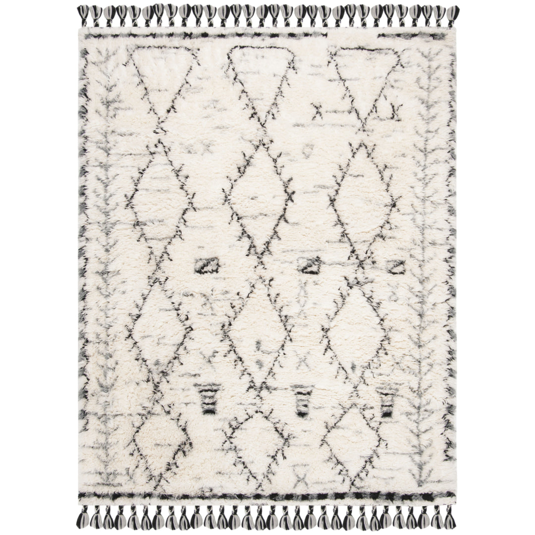 SAFAVIEH Kenya KNY352A Hand-knotted Ivory / Black Rug Image 1