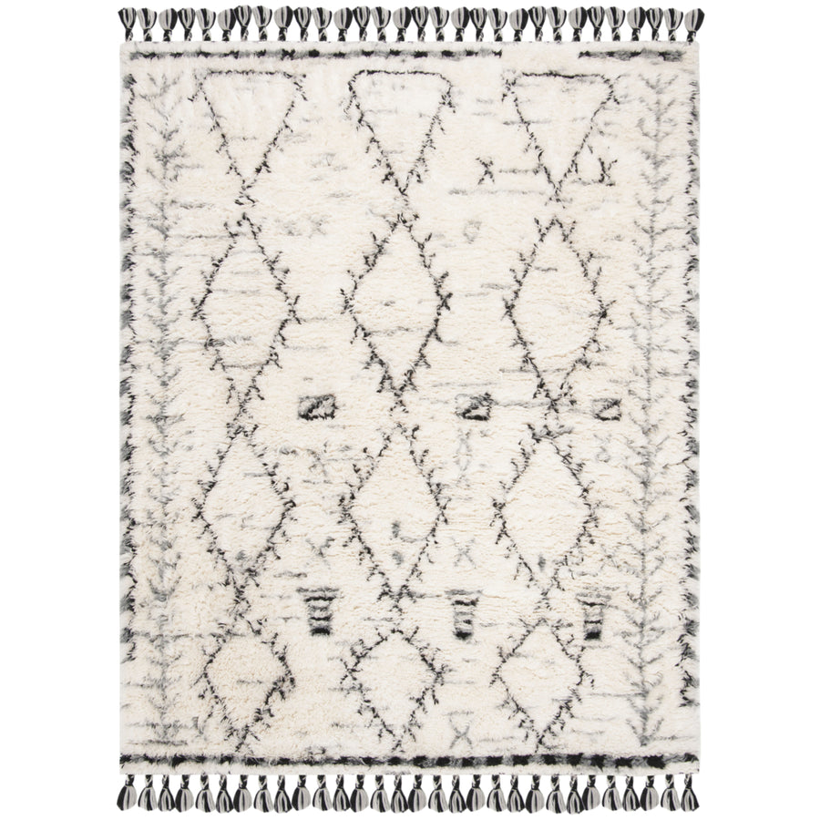 SAFAVIEH Kenya KNY352A Hand-knotted Ivory / Black Rug Image 1