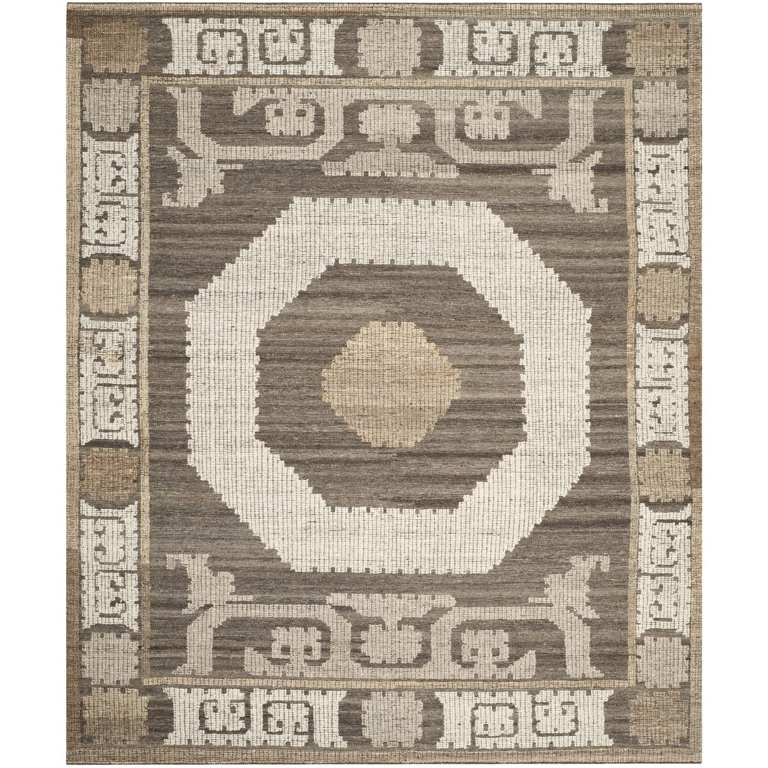 SAFAVIEH KNY313A Kenya Ivory / Brown Image 1