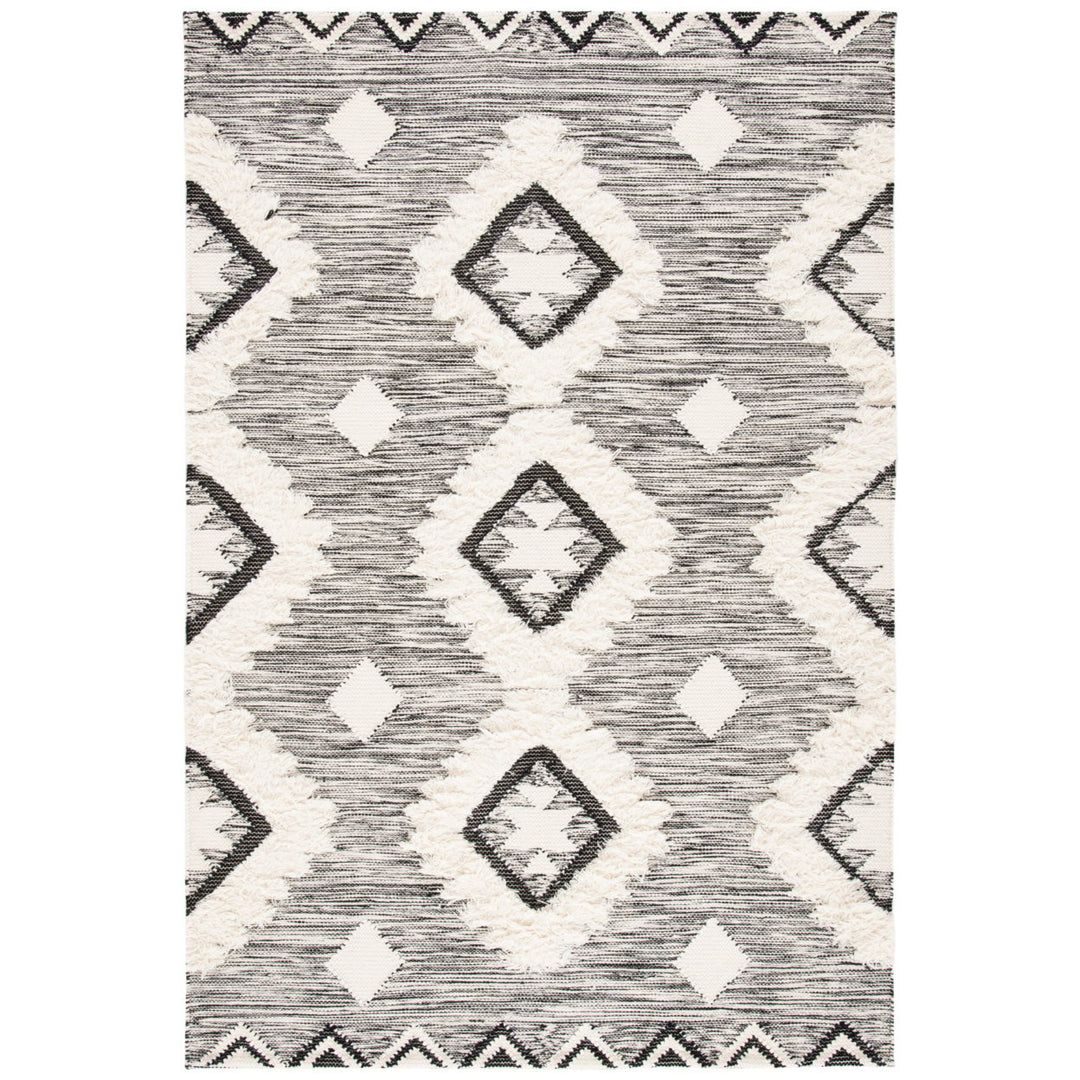 SAFAVIEH Kenya KNY275Z Handwoven Black / Ivory Rug Image 1