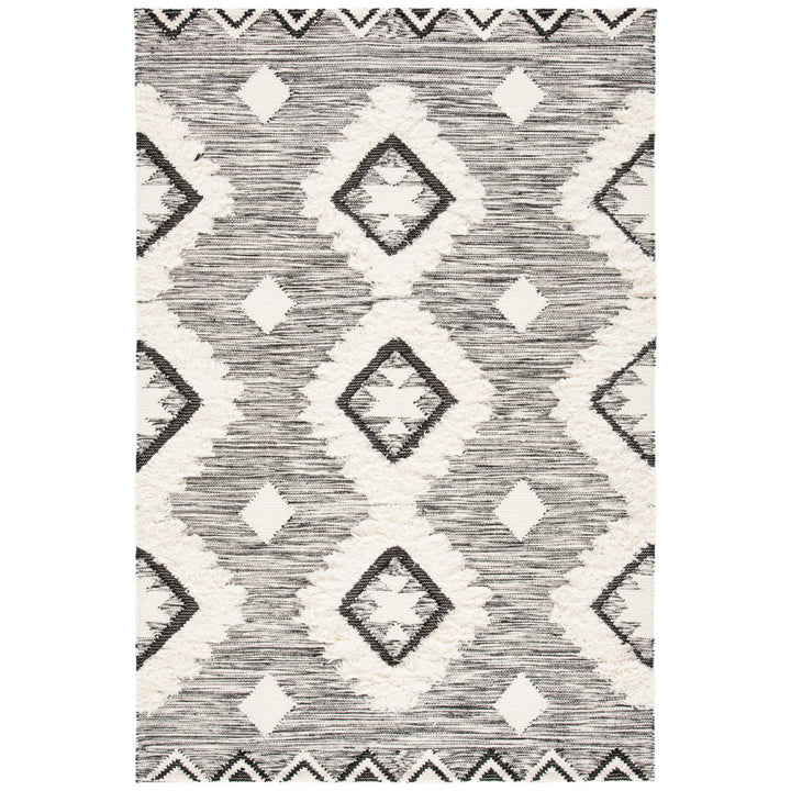 SAFAVIEH Kenya KNY275Z Handwoven Black / Ivory Rug Image 1