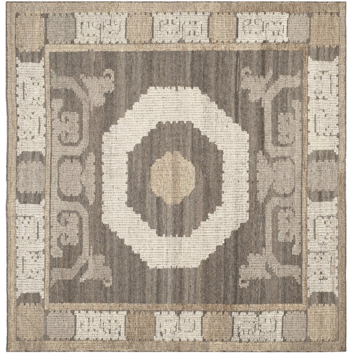 SAFAVIEH KNY313A Kenya Ivory / Brown Image 1