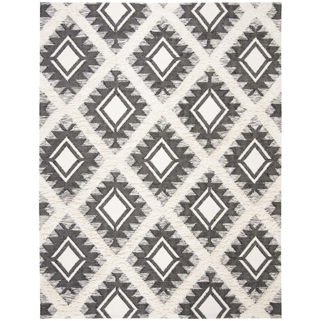 SAFAVIEH Kenya KNY453Z Handwoven Black / Ivory Rug Image 1