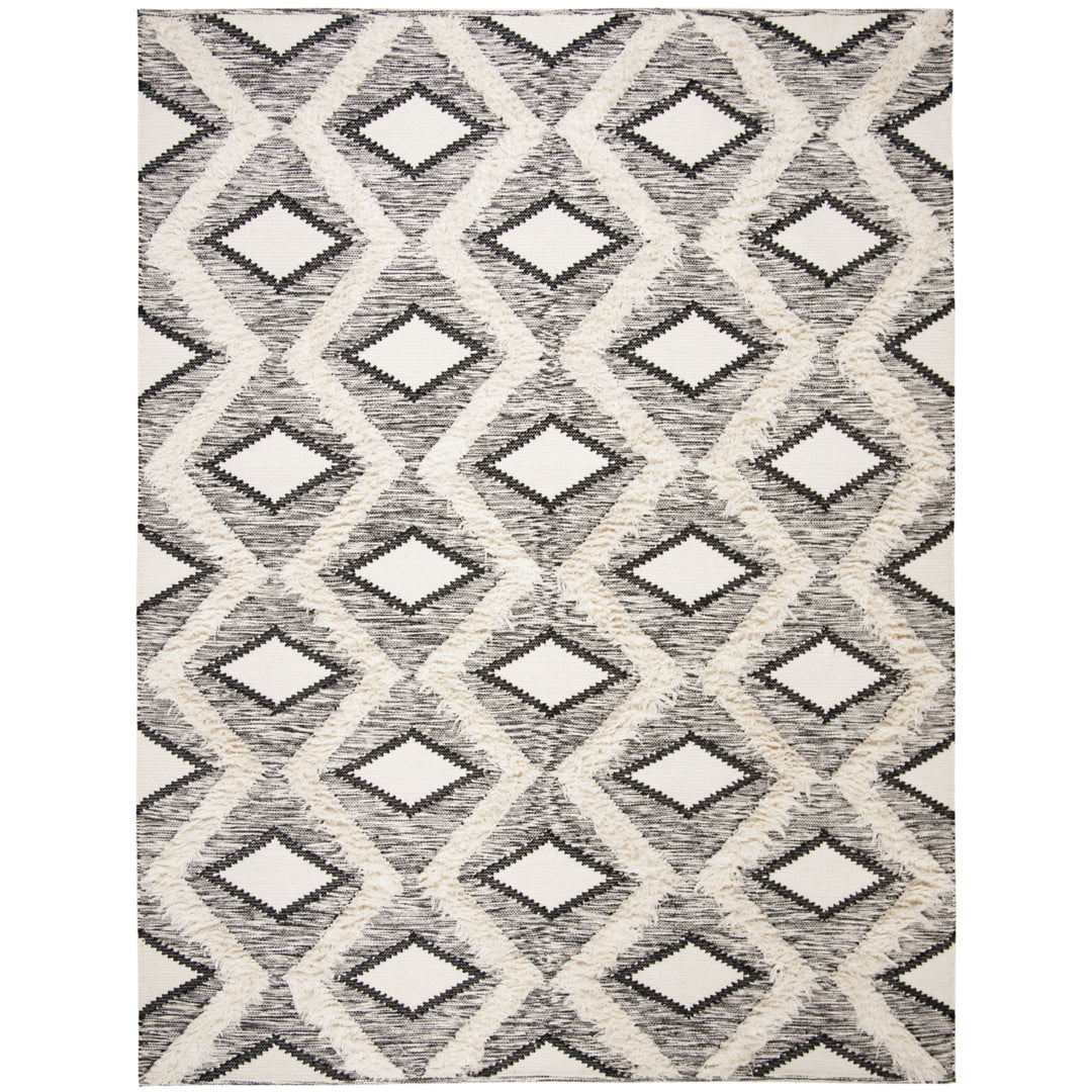 SAFAVIEH Kenya KNY454Z Handwoven Black / Ivory Rug Image 1