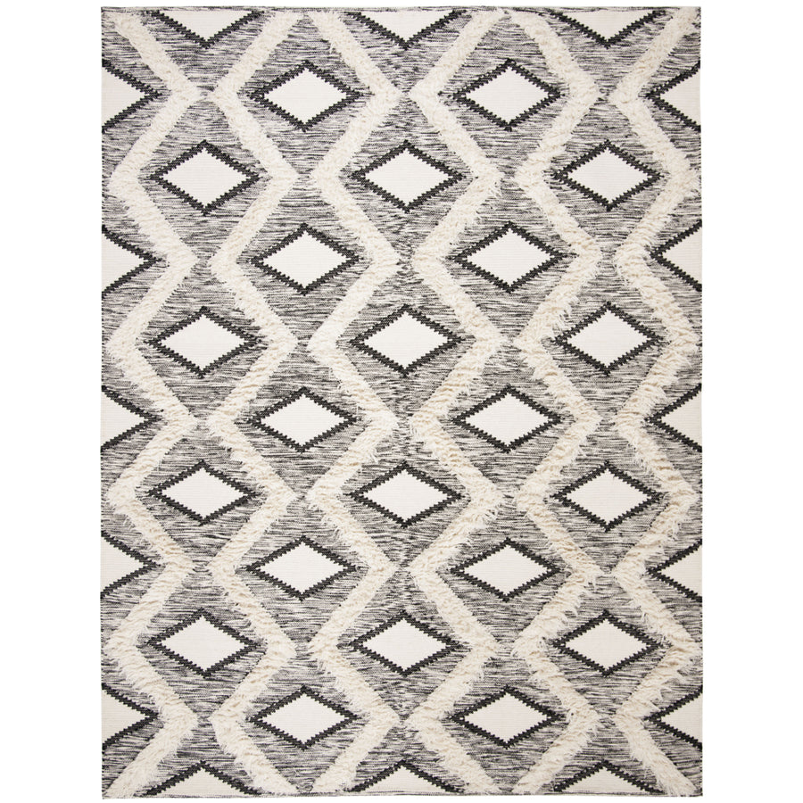 SAFAVIEH Kenya KNY454Z Handwoven Black / Ivory Rug Image 1