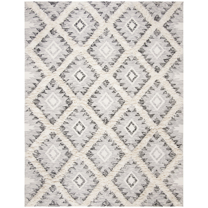 SAFAVIEH Kenya KNY455H Handwoven Charcoal / Ivory Rug Image 1