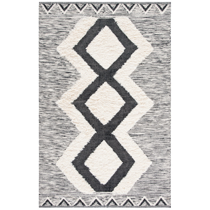 SAFAVIEH Kenya KNY460A Handmade Ivory / Black Rug Image 2