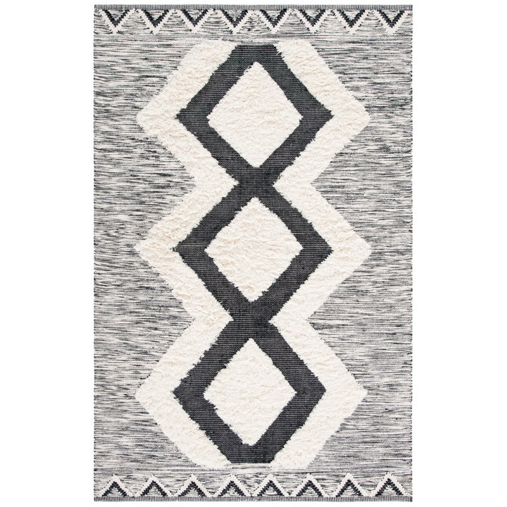 SAFAVIEH Kenya KNY460A Handmade Ivory / Black Rug Image 1