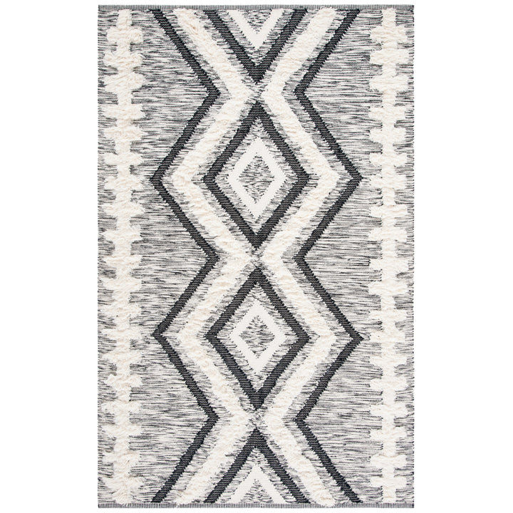 SAFAVIEH Kenya KNY463A Handmade Ivory / Black Rug Image 2