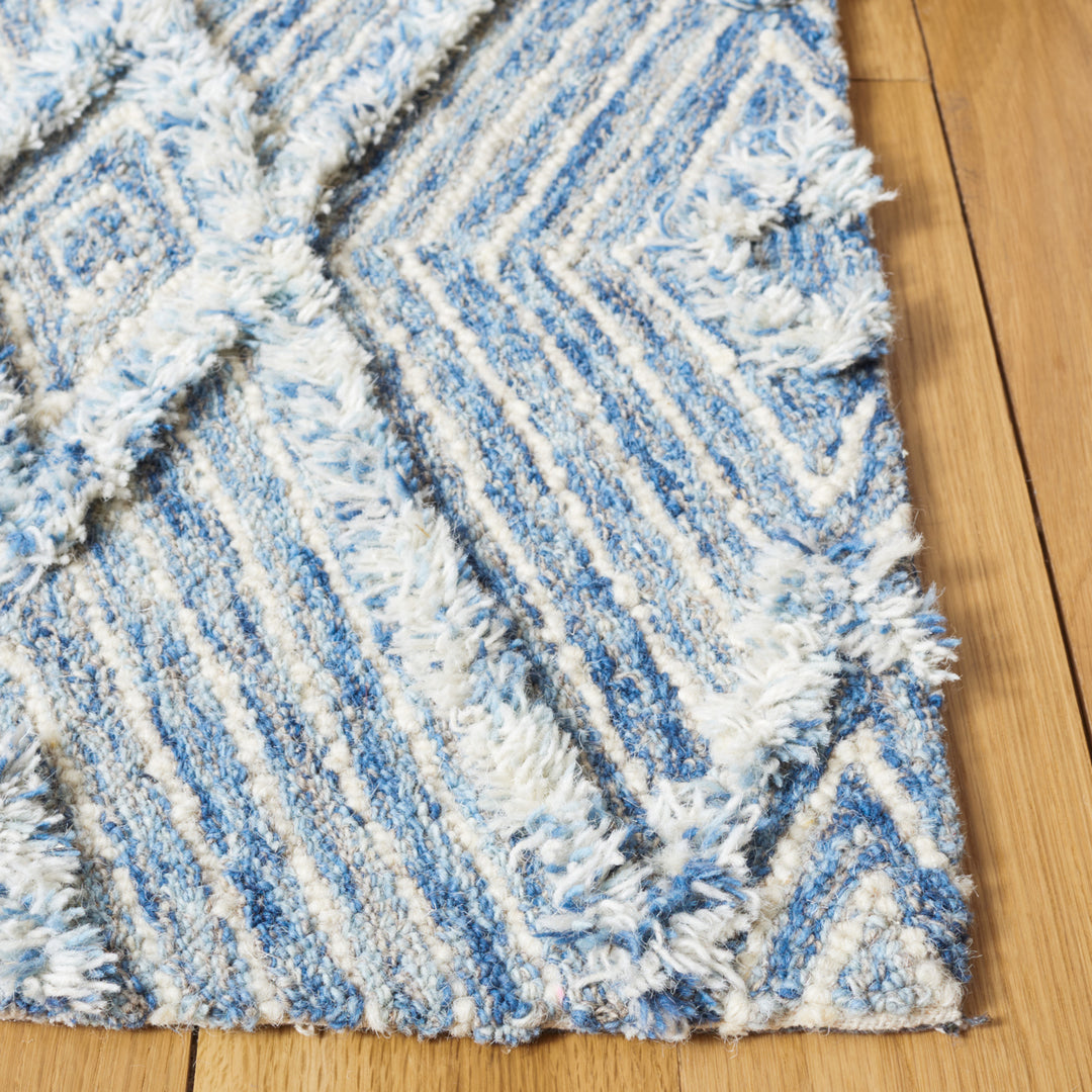 SAFAVIEH Kenya KNY475M Handmade Blue / Ivory Rug Image 3