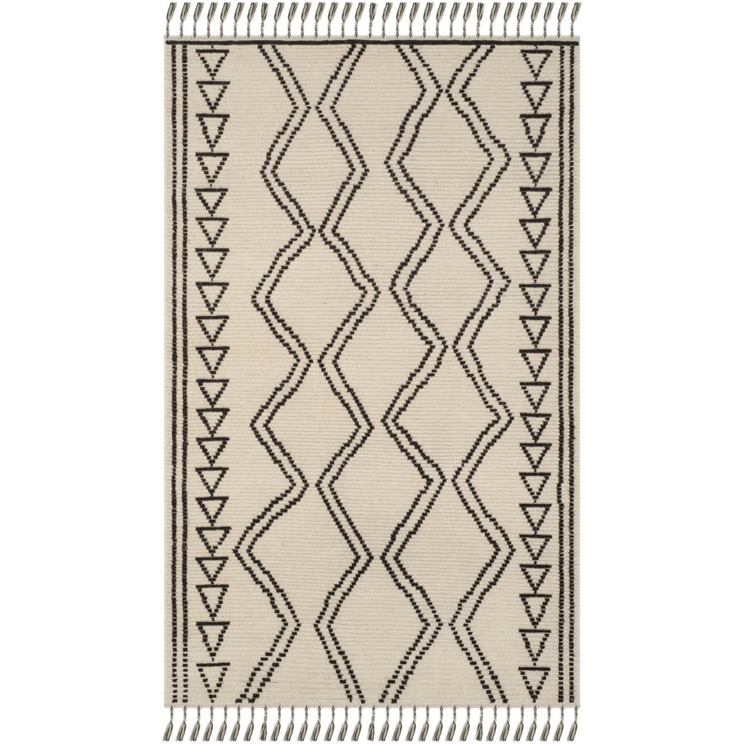 SAFAVIEH Kenya KNY513A Hand-knotted Ivory / Black Rug Image 2