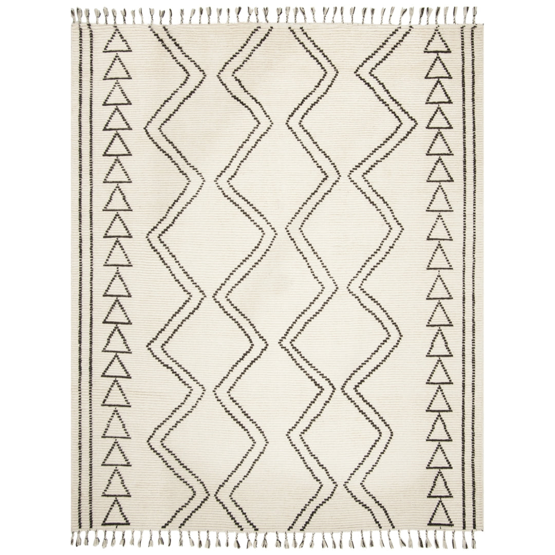 SAFAVIEH Kenya KNY513A Hand-knotted Ivory / Black Rug Image 4