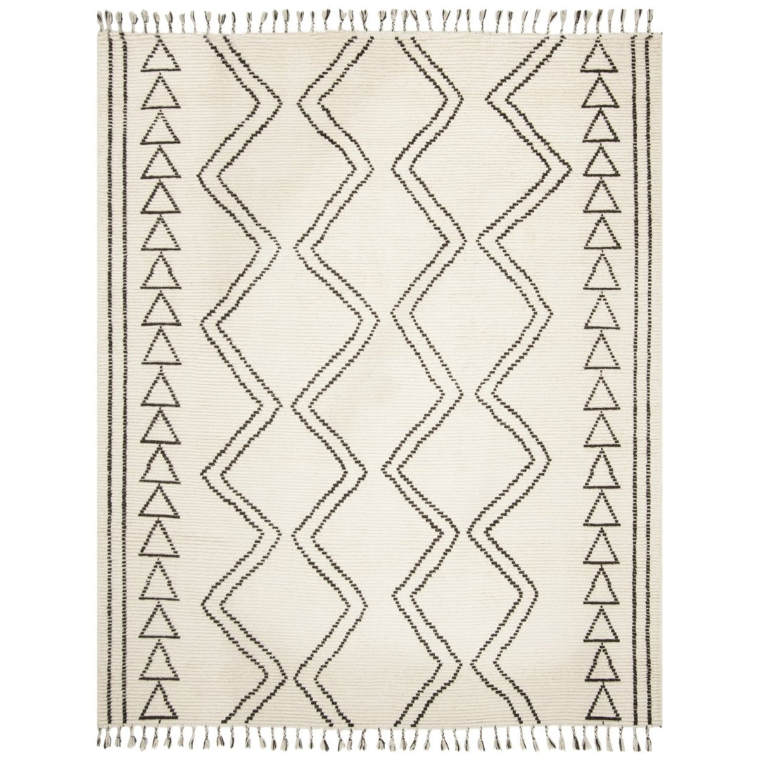 SAFAVIEH Kenya KNY513A Hand-knotted Ivory / Black Rug Image 1