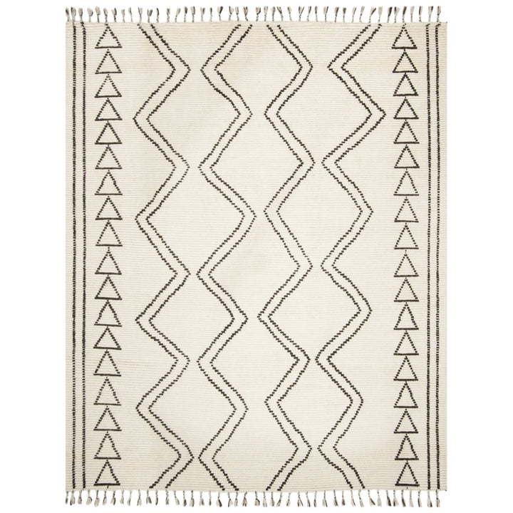 SAFAVIEH Kenya KNY513A Hand-knotted Ivory / Black Rug Image 1