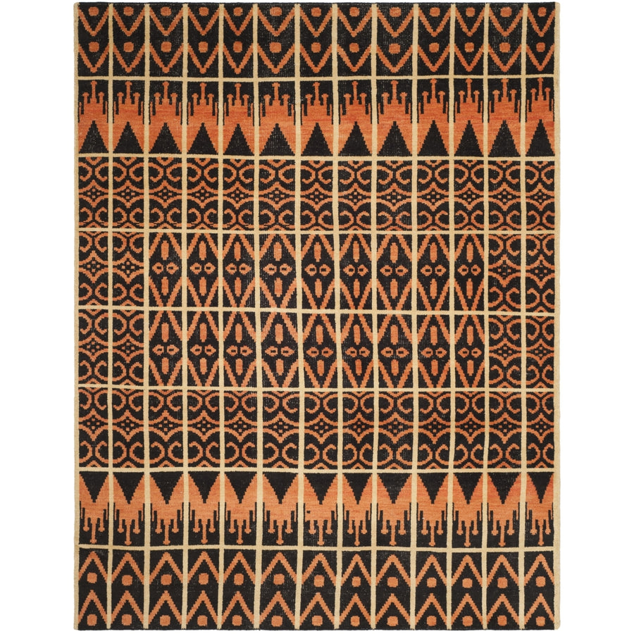 SAFAVIEH Kenya KNY609A Hand-knotted Orange / Black Rug Image 1