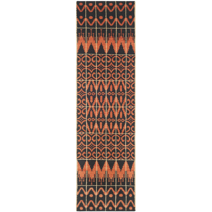 SAFAVIEH Kenya KNY609A Hand-knotted Orange / Black Rug Image 3