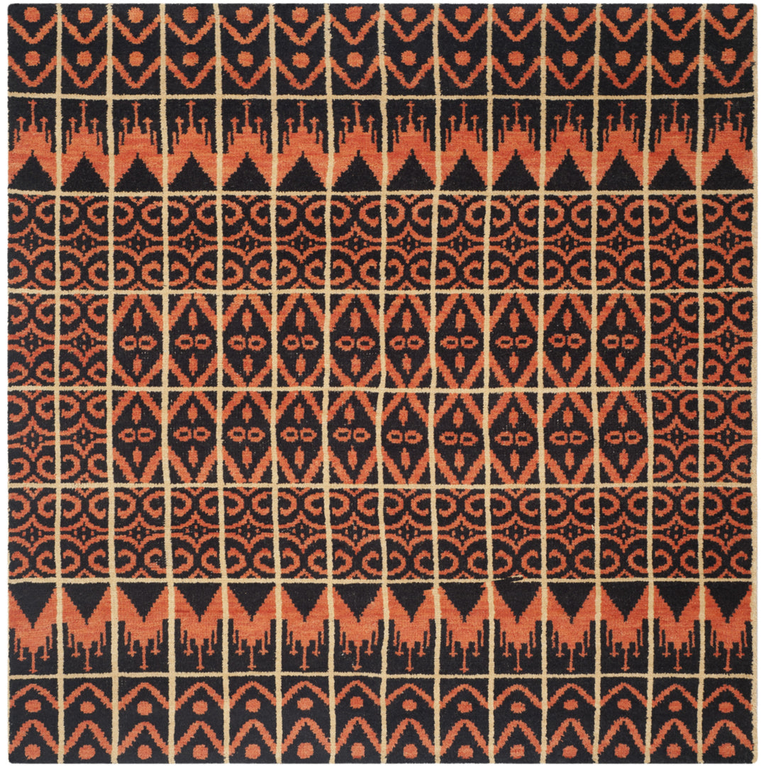 SAFAVIEH Kenya KNY609A Hand-knotted Orange / Black Rug Image 4